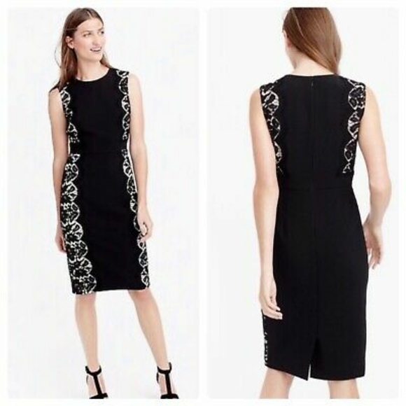 J. Crew Lace Panel Sheath Dress - Picture 3 of 12